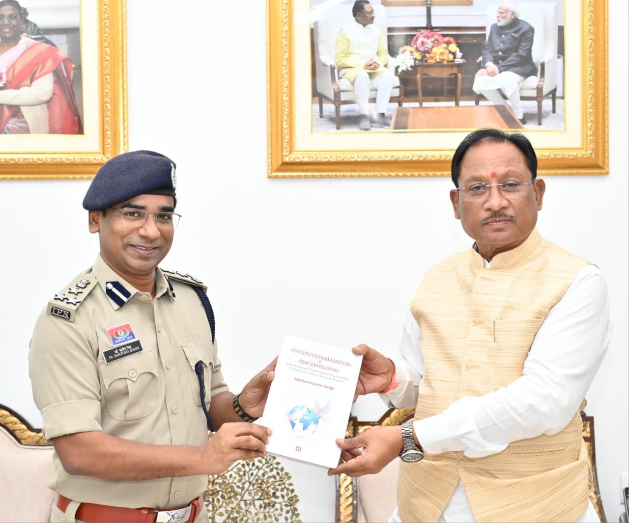 IPS Dr. Santosh Singh’s Book on UN Peacebuilding Efforts Released by Manak Publications, Delhi- Presented to CM, Speaker, and DGP